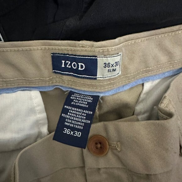 Izod slim khaki pants - Picture 2 of 3